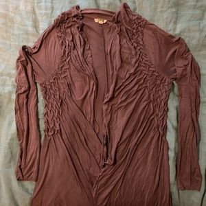 Dark Grey Anthropologie jersey cardigan